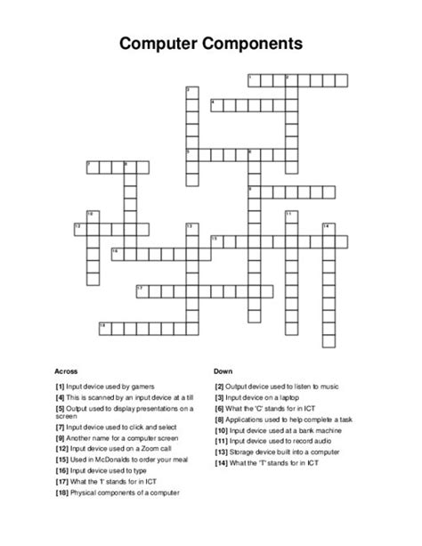 pc component crossword clue|component crossword clue 7 letters.